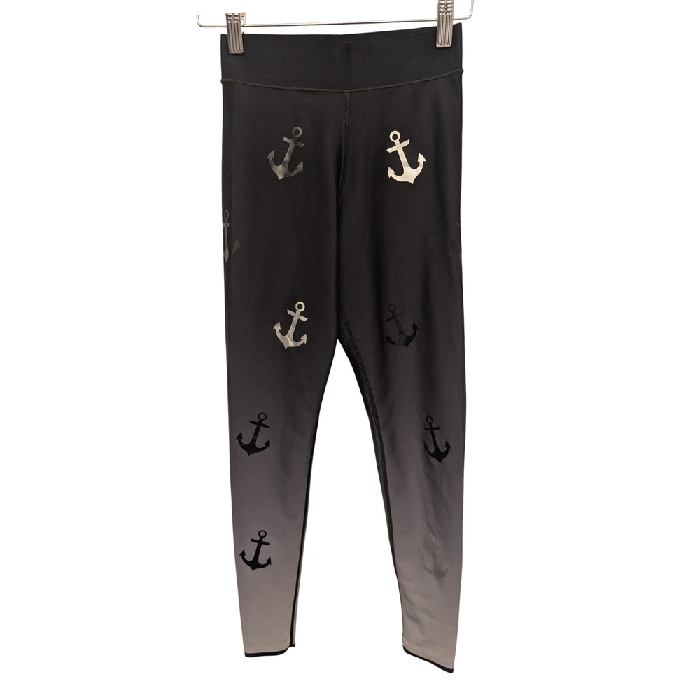Ultracor x SoulCycle Ombré Gradient Ultra Lux Anchor Print Leggings Nautical